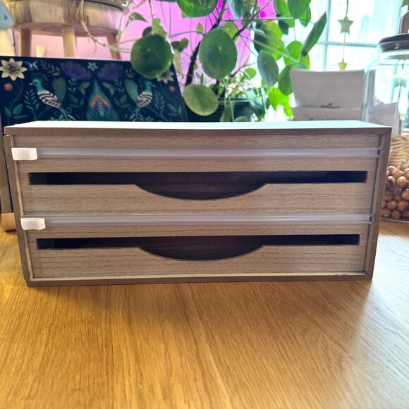2 in 1 Wrap Organizer with Cutter - Bullseye's Playground™, Natural Wood - Picture 1 of 11